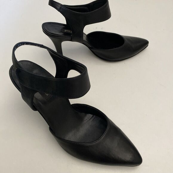 Paul Green Leather Nicolette Pump Black Pointed Toe Ankle Strap 5 UK 7.5… - Picture 6 of 8